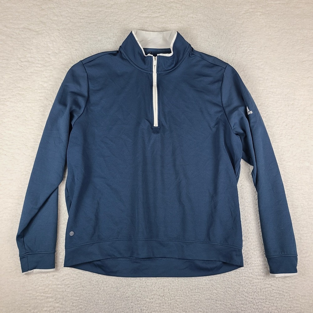 Adidas‎ Sweater Mens XL Blue Navy Activewear Performance Tech Golf
